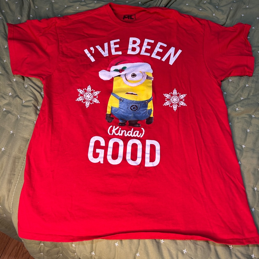 Despicable Me Minions - I've Been (Kinda) Good - Mens Holiday Shirt (Large)
